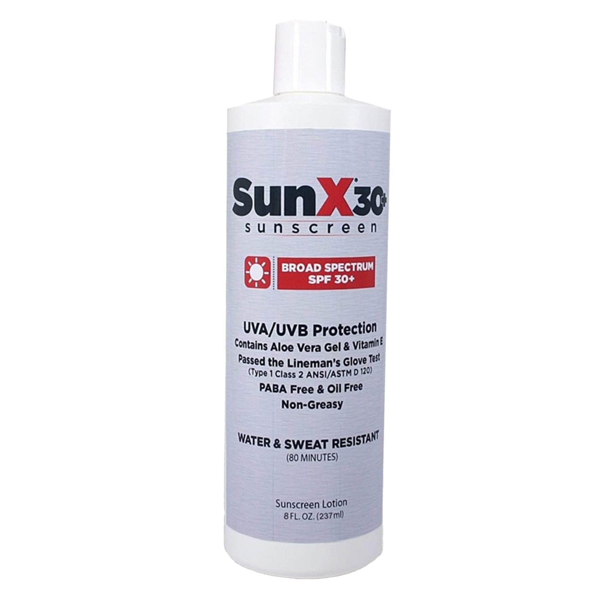 Sunscreen SunX 30+ SPF 30 Lotion 8 oz. Bottle, Packaging Type- Case