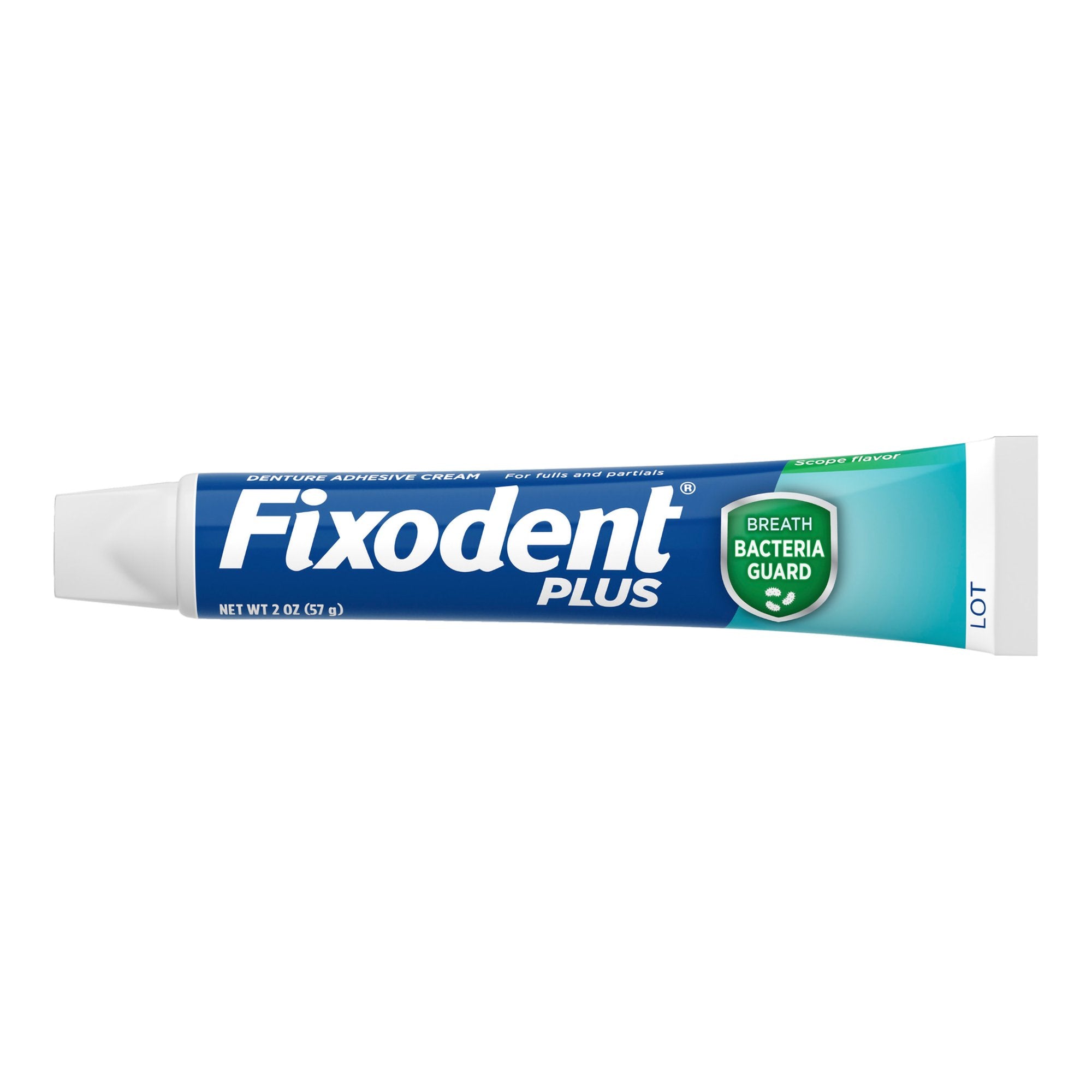 Denture Adhesive Fixodent® Plus Breath Bacteria Guard Cream 2 oz.