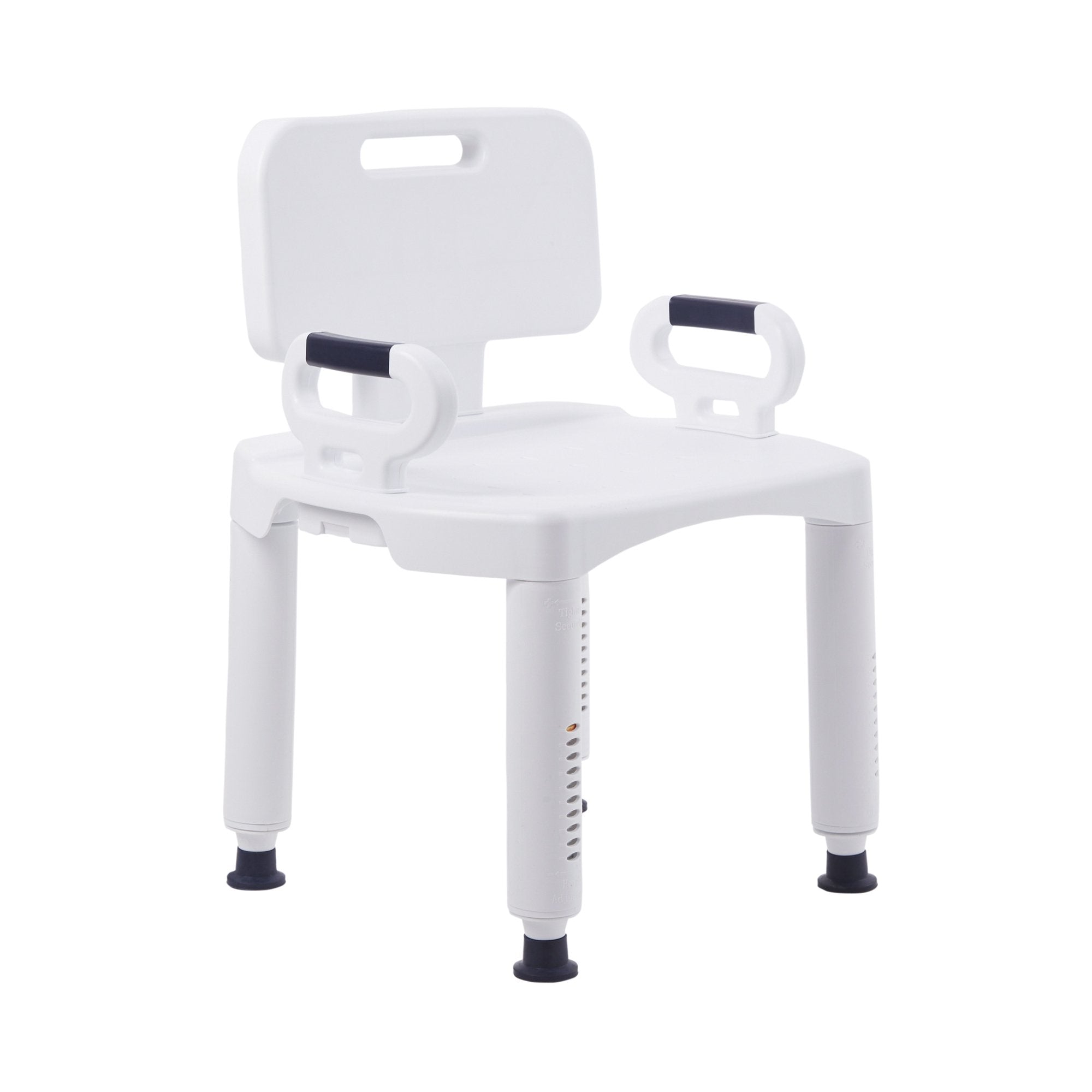 Bath Bench McKesson Removable Arms Plastic Frame Removable Backrest 21-1/4 Inch Seat Width 350 lbs. Weight Capacity, Packaging Type- Each