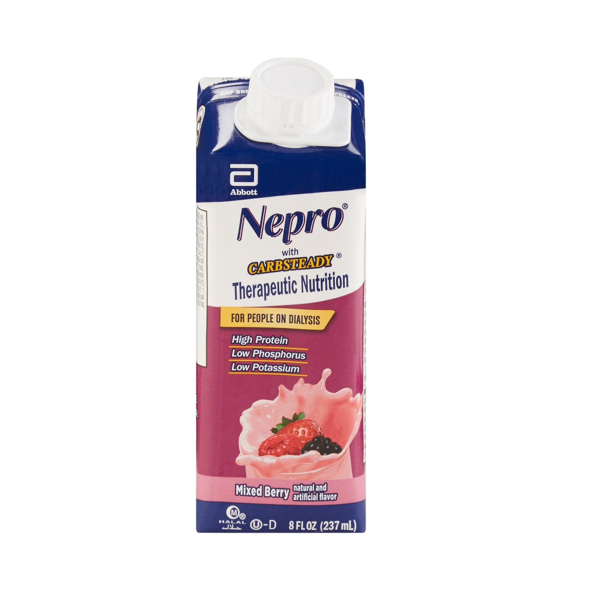 Oral Supplement Nepro with Carbsteady Mixed Berry Flavor Liquid 8 oz. Reclosable Carton, Packaging Type- Case