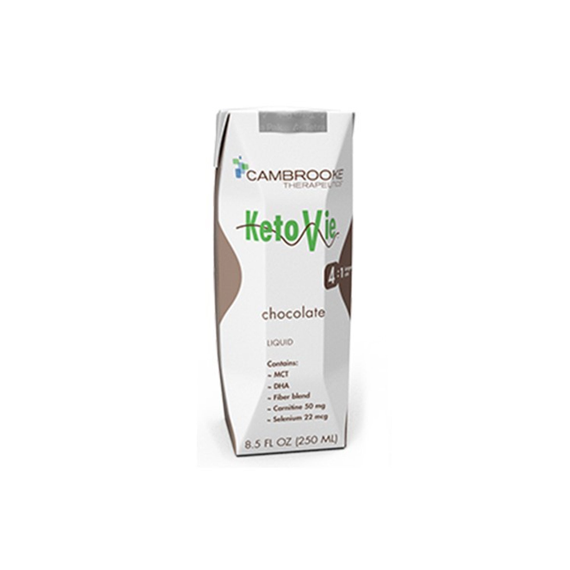 Oral Supplement KetoVie® 4:1 Chocolate Flavor Liquid 8.5 oz. Carton