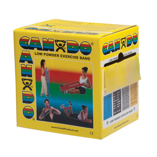 Cando Exercise Band Yellow X-light 50-yard Dispenser Box - All Care Store 