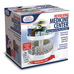 Revolving Medicine Center W/31daily Pill Compartments   All Care Store