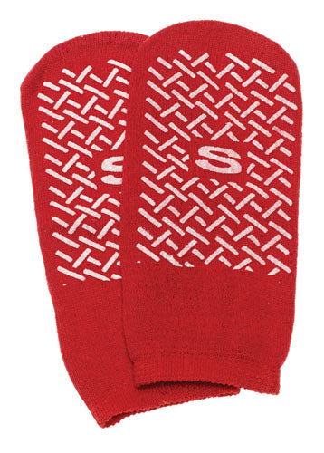 Slipper Socks; Small  Red Pair Child Size 4-6 - All Care Store 