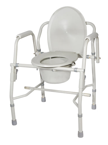 Drop Arm Commode Deluxe-kd Steel - All Care Store 