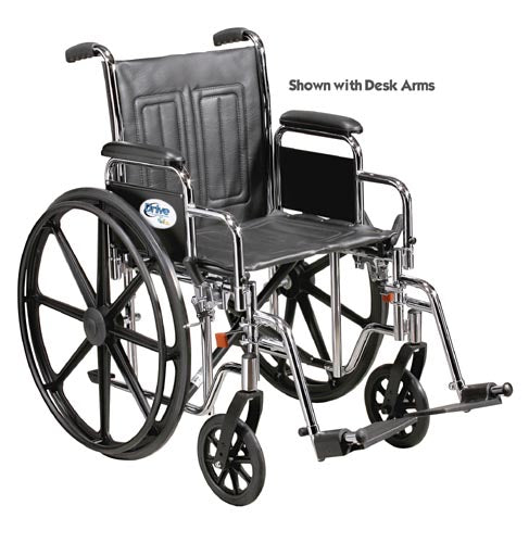 Wheelchair Std. 16  Fixed Arms w/Swingaway Footrests - All Care Store 