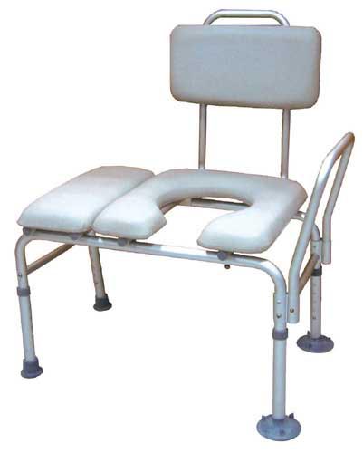 Transfer Bench & Commode Combination W/padded Seat - All Care Store 