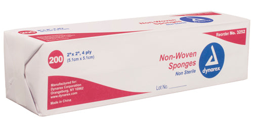 Non-woven Gauze Sponge 4 X4  4 Ply Bx/200 Non-sterile - All Care Store 