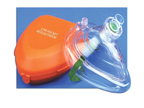 Cpr Pocket Mask W/hard Case & One-way Valve & O2 Inlet - All Care Store 