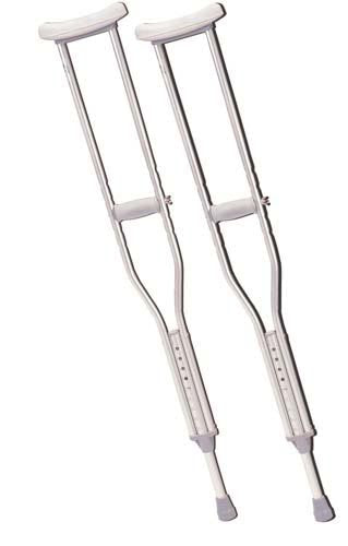 Push Button Alum Adj Crutch pr Youth Patient Height 4'6 5'2   All Care Store 