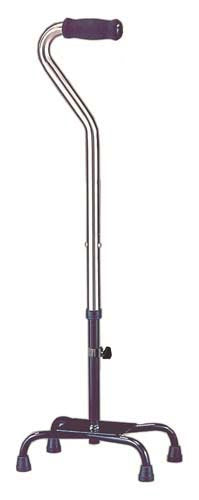 Quad Cane Heavy Duty Chrome Large Base 500# Capacity - All Care Store 