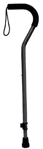 Cane  W/ Tab-loc Silencer Offset Handle  Black - All Care Store 