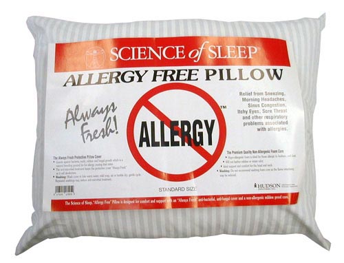 Allergy free Pillow Standard 15.5  X 23   All Care Store