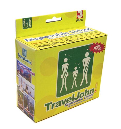 Travel John Disp Urinary Pouch  Bx/3 - All Care Store 