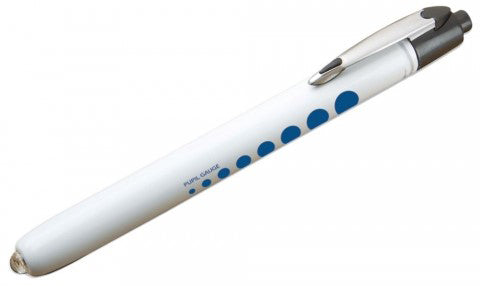Metalite Reusable Penlight White W/ Pupil Gauge  Each   All Care Store