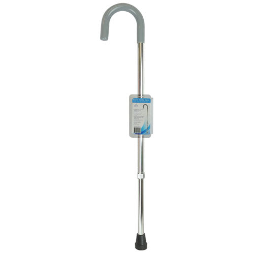 Cane  Round Handle  Blue Jay Silver With Vinyl Comfort Grip - All Care Store 