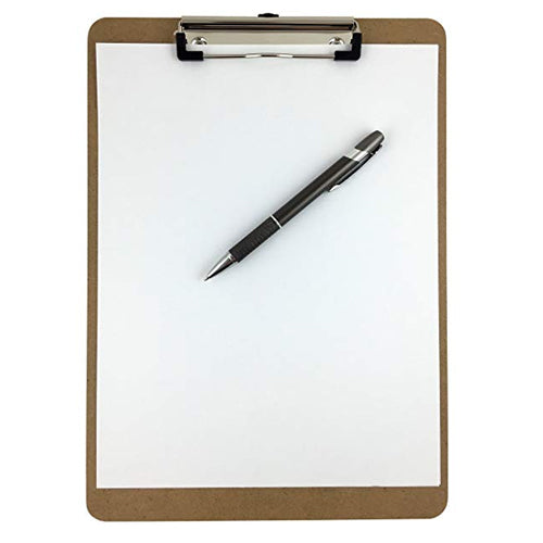 Clipboard  9 X 12   Hardboard Low Profile Clip - All Care Store 