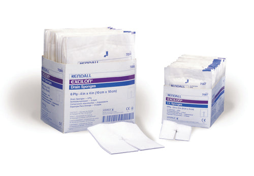 Excilon Drain Sponge 4  X 4  6ply Tray/25 Pks Of 2   All Care Store