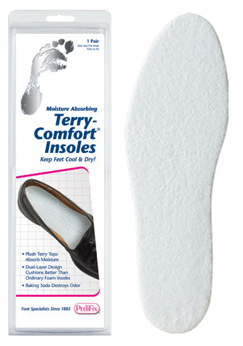 Sockless Insoles W/terry Comfort One Size Fits Most Pr - All Care Store 