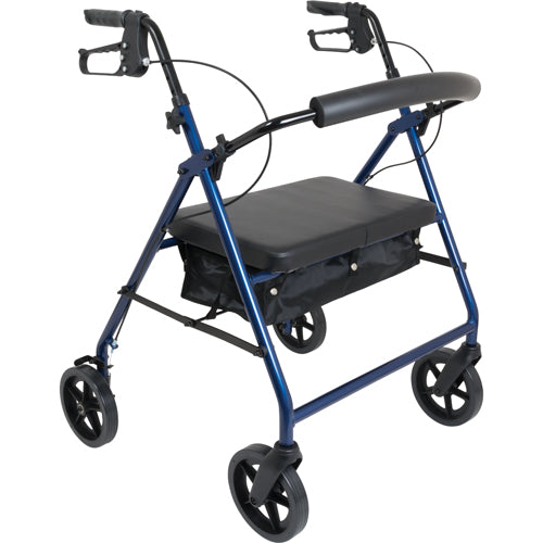 Bariatric Rollator W/ 8 Wheels Blue - All Care Store 