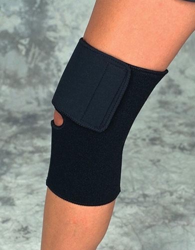 Knee Wrap Black  Neoprene Large 15 -17  Sportaid - All Care Store 