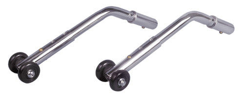 Anti tippers (pr) W/wheels Universal Adj Chrome   All Care Store