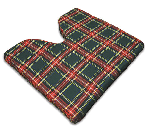Coccyx Wheelchair Cushion Foam  Plaid  16  x 18  x 2   All Care Store